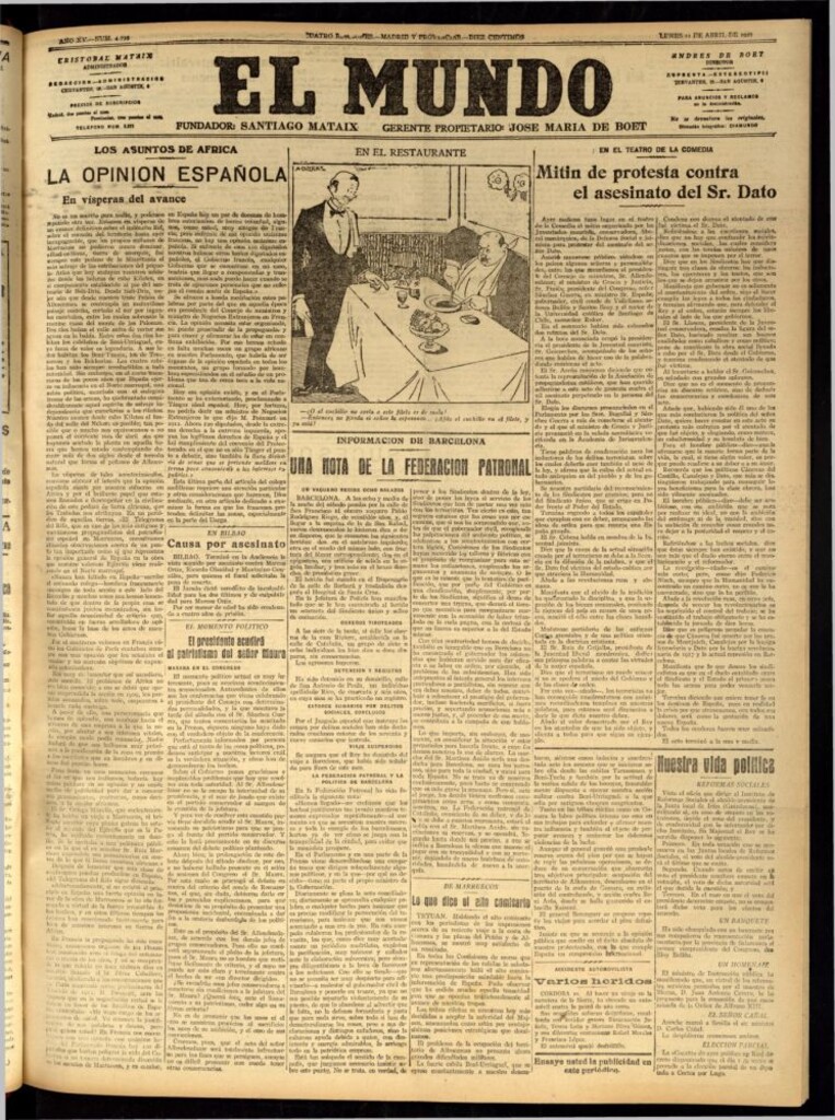 Miniatura de El Mundo del 11 de abril de 1921