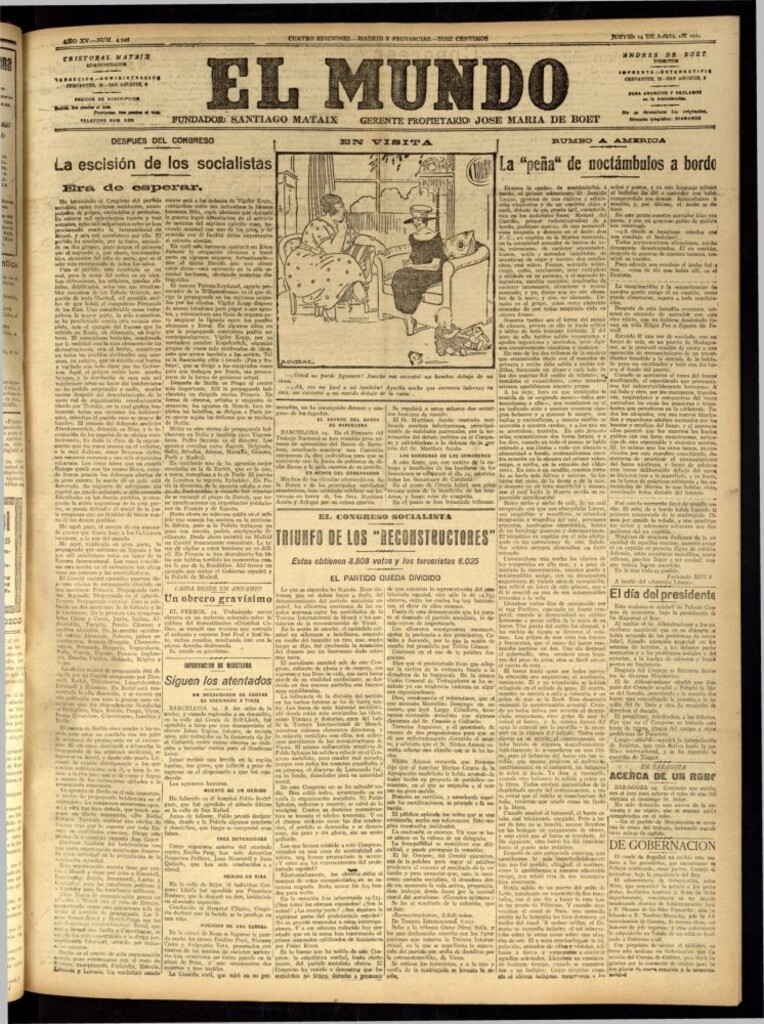 Miniatura de El Mundo del 14 de abril de 1921