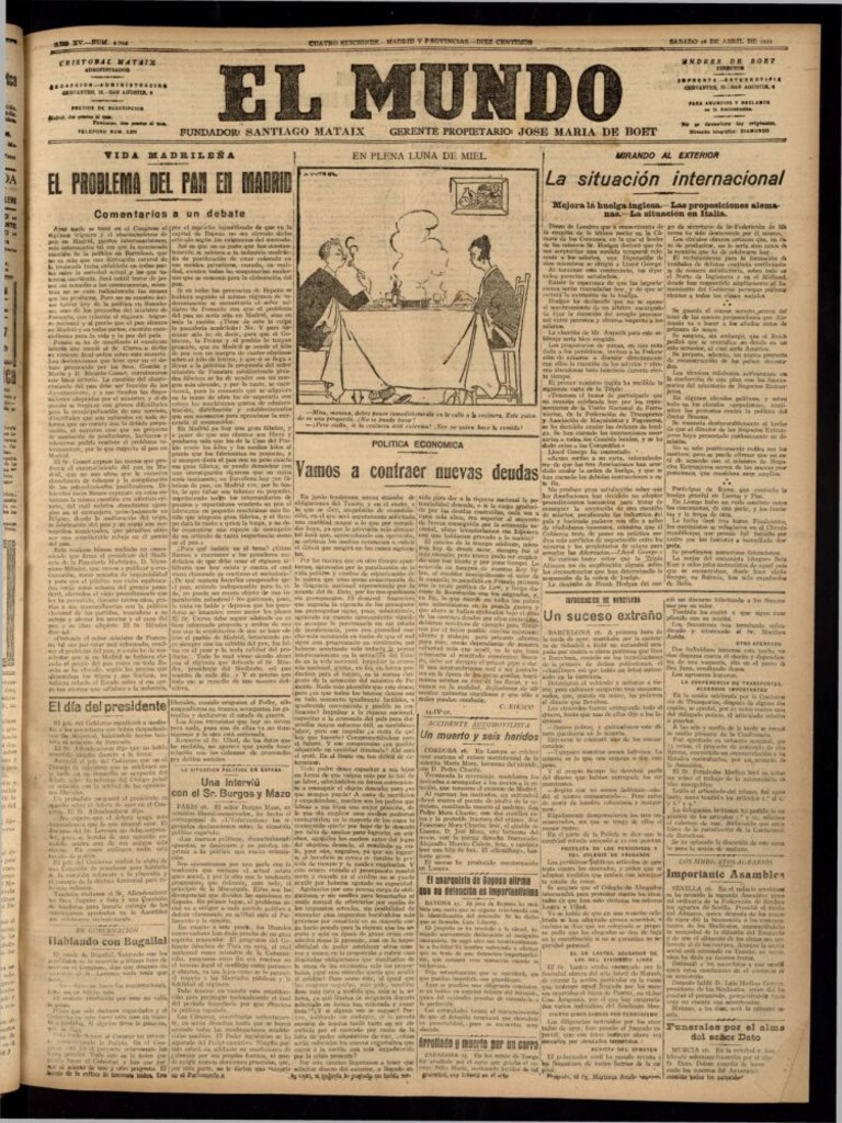 Miniatura de El Mundo del 16 de abril de 1921 (edición de provincias)