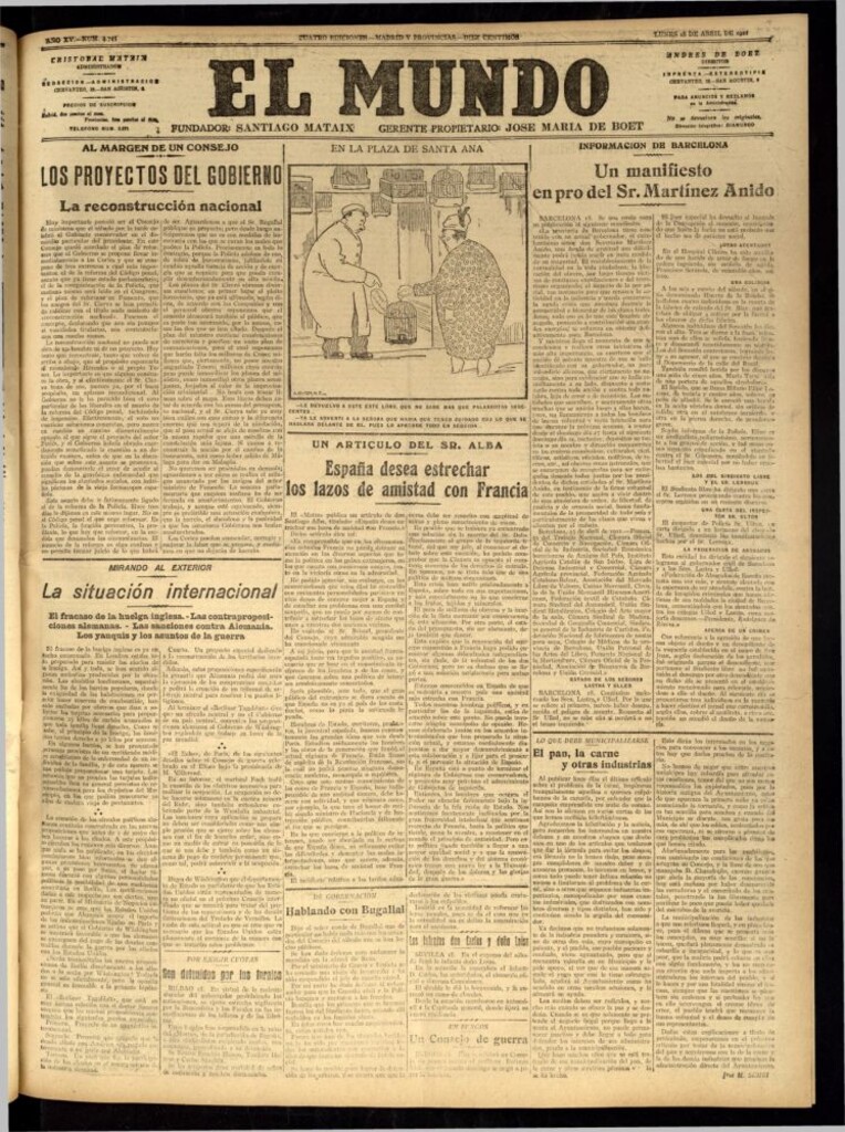 Miniatura de El Mundo del 18 de abril de 1921