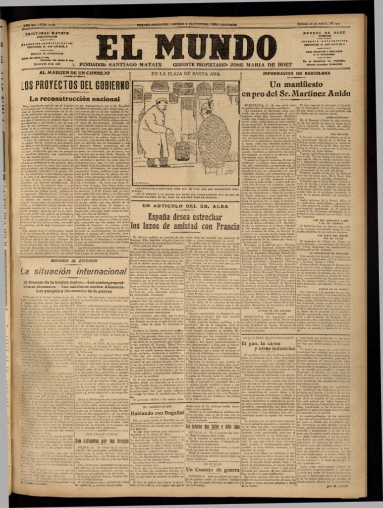 Miniatura de El Mundo del 18 de abril de 1921 (edición de provincias)