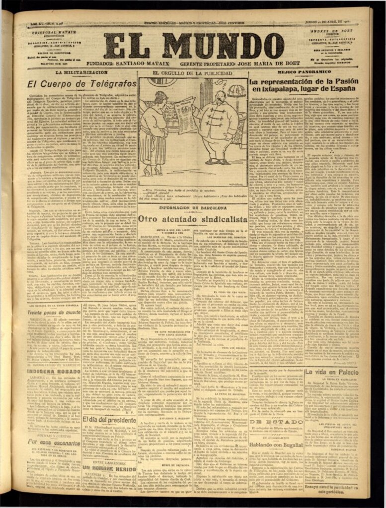 Miniatura de El Mundo del 21 de abril de 1921