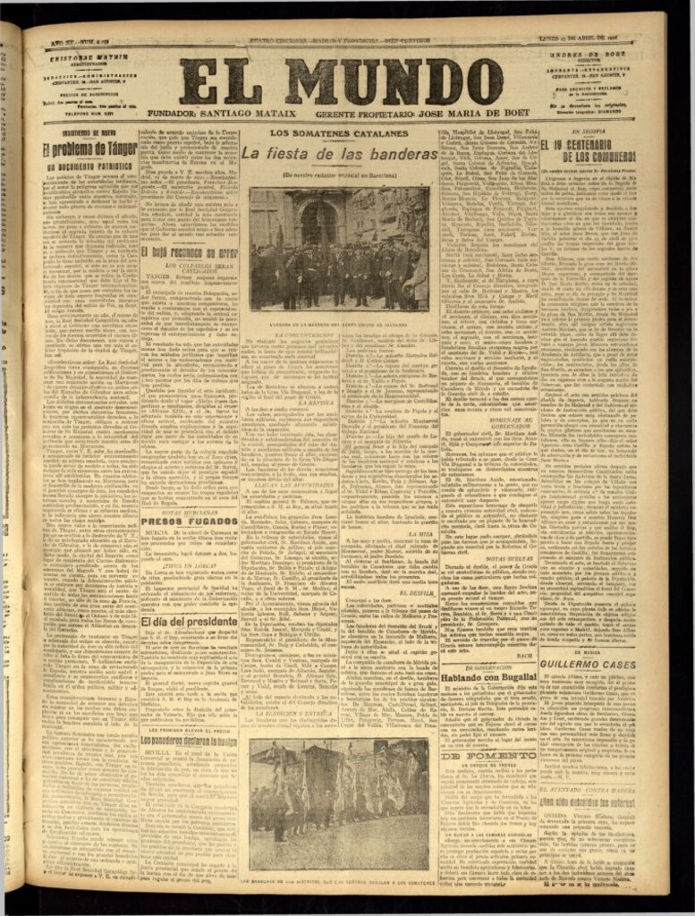 Miniatura de El Mundo del 25 de abril de 1921