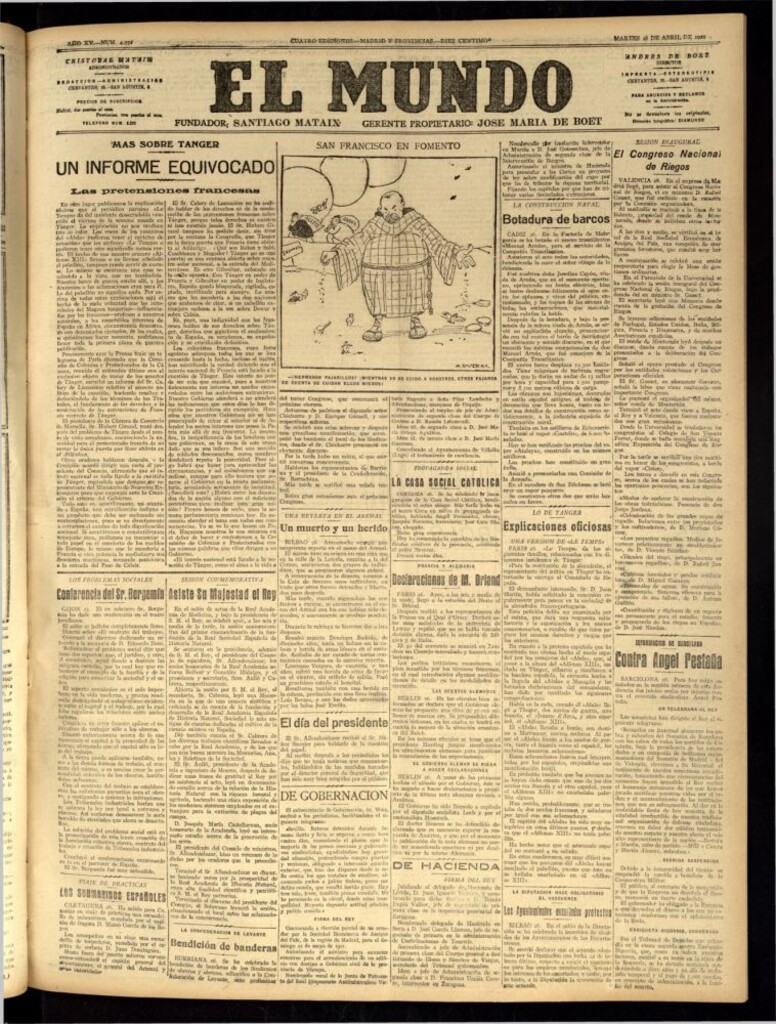 Miniatura de El Mundo del 26 de abril de 1921