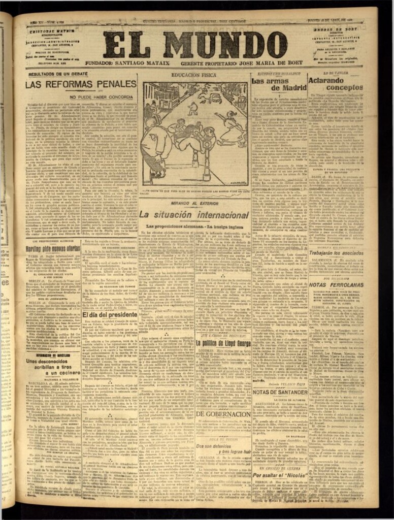 Miniatura de El Mundo del 28 de abril de 1921