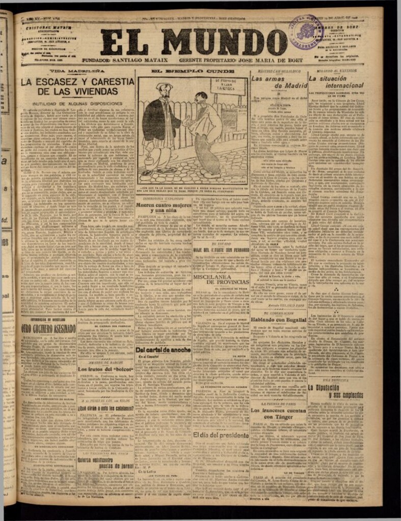 Miniatura de El Mundo del 29 de abril de 1921 (edición de provincias)