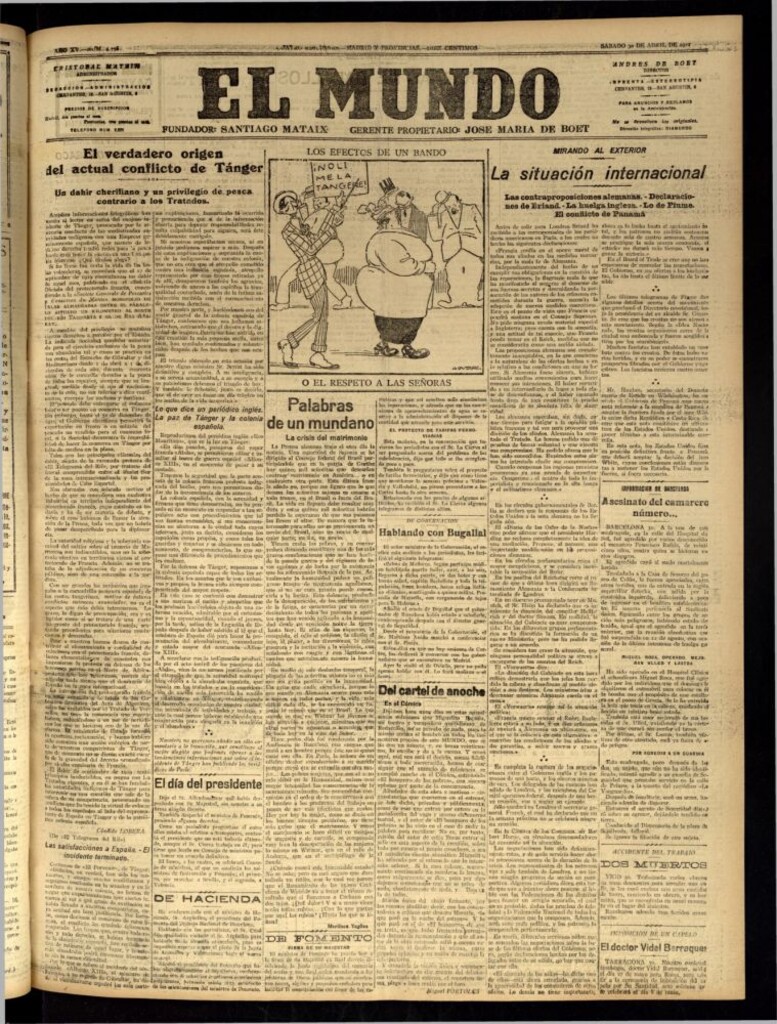 Miniatura de El Mundo del 30 de abril de 1921