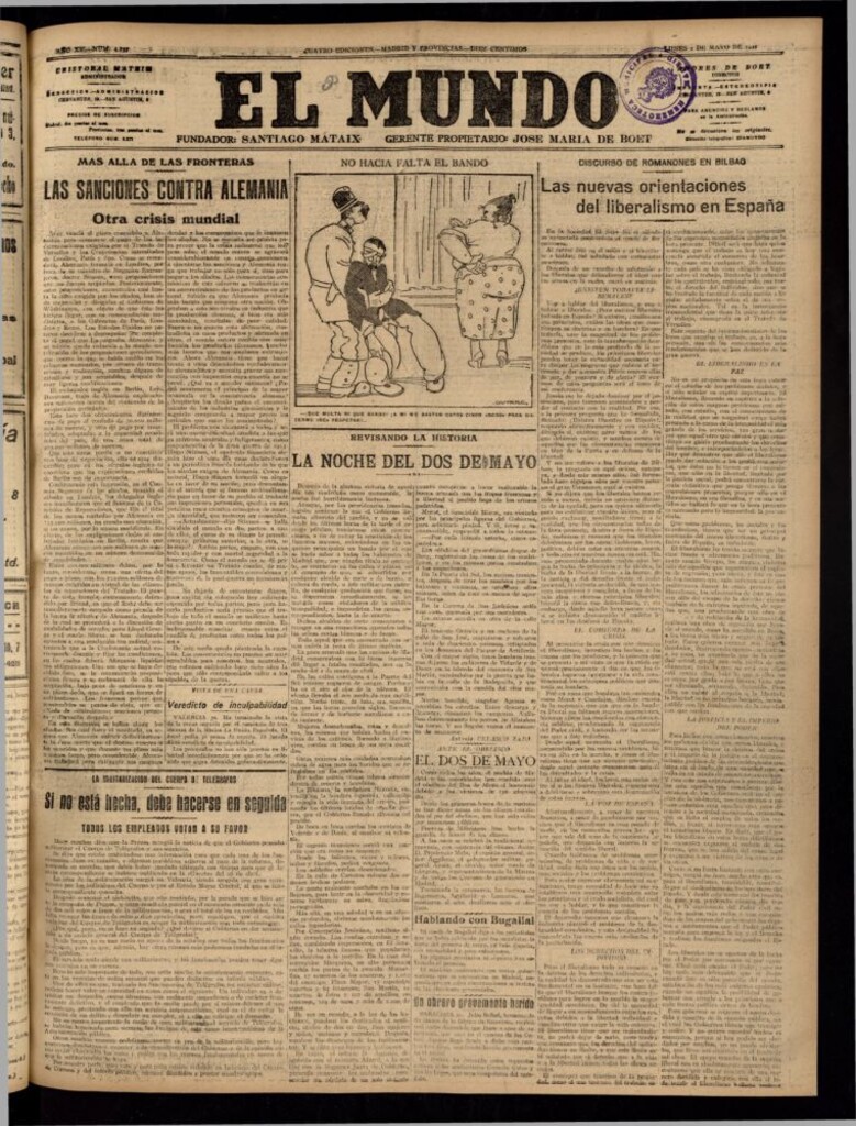 Miniatura de El Mundo del 1 de mayo de 1921 (edición de provincias)