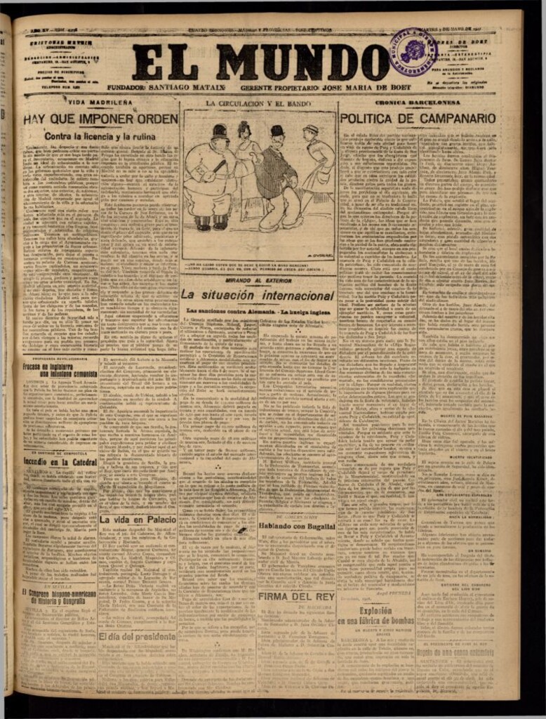 Miniatura de El Mundo del 2 de mayo de 1921 (edición de provincias)