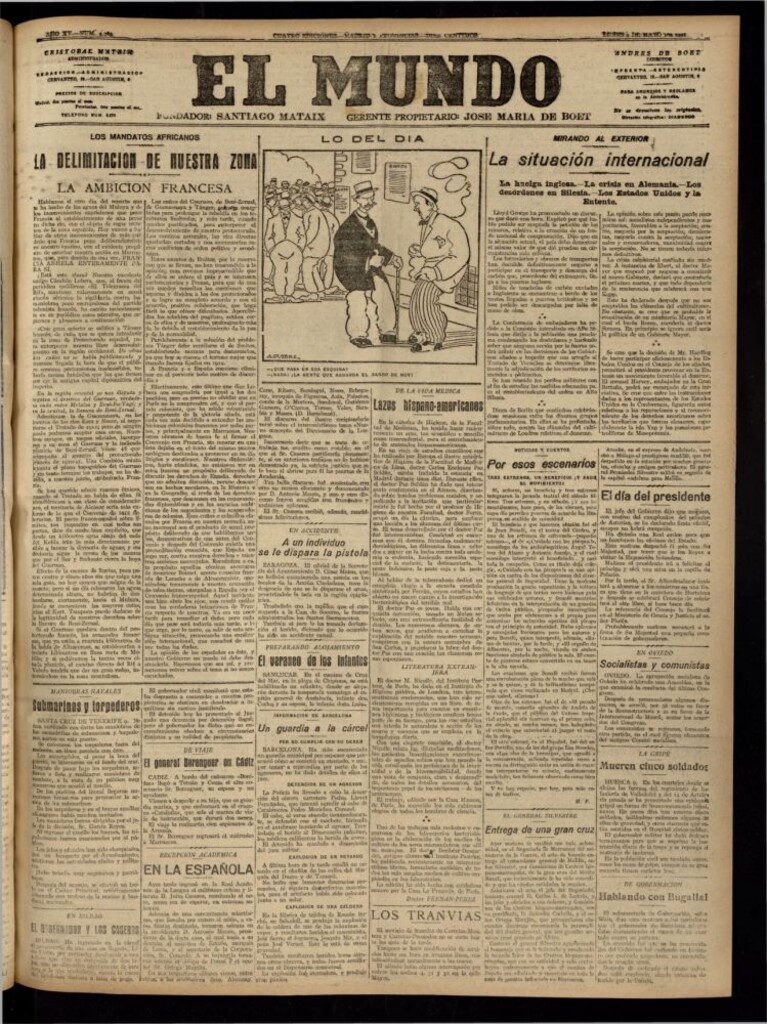 Miniatura de El Mundo del 9 de mayo de 1921 (edición de provincias)