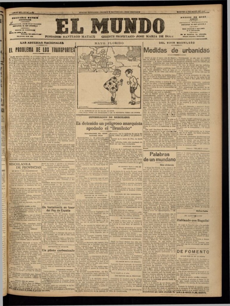 Miniatura de El Mundo del 10 de mayo de 1921 (edición de provincias)