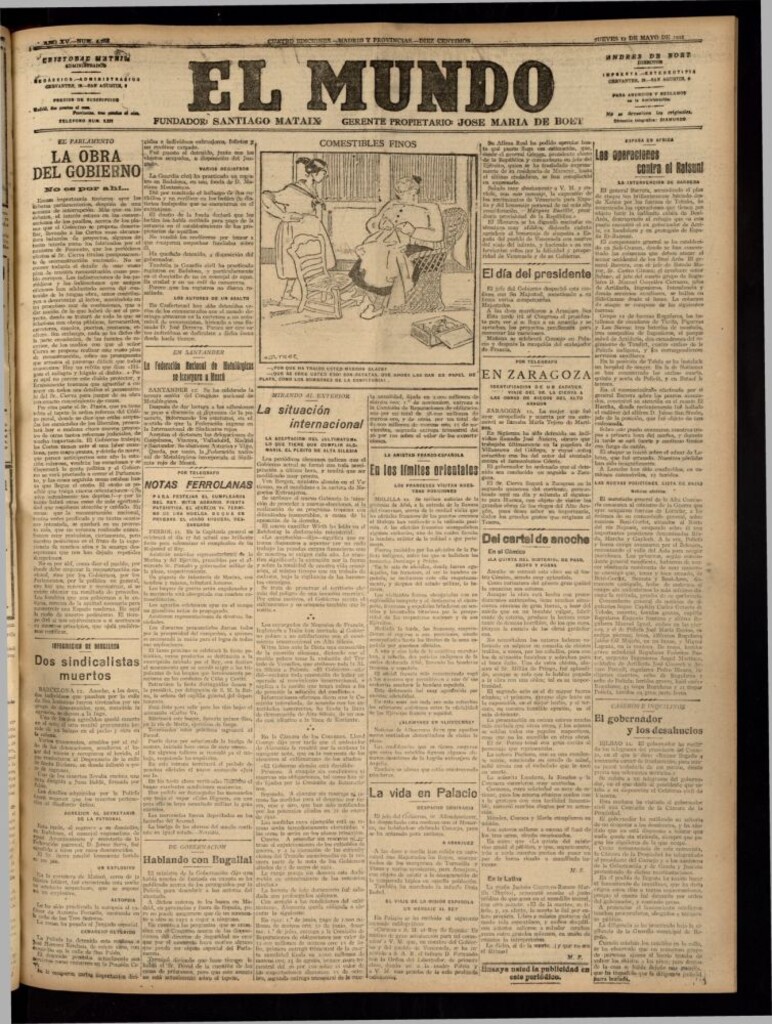 Miniatura de El Mundo del 12 de mayo de 1921 (edición de provincias)