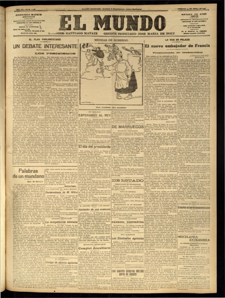 Miniatura de El Mundo del 13 de mayo de 1921