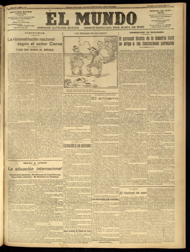 Miniatura de El Mundo del 14 de mayo de 1921