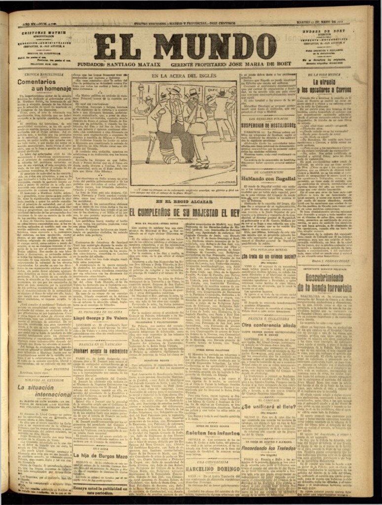 Miniatura de El Mundo del 17 de mayo de 1921