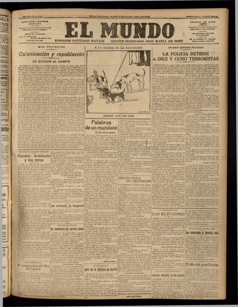 Miniatura de El Mundo del 18 de mayo de 1921 (edición de provincias)