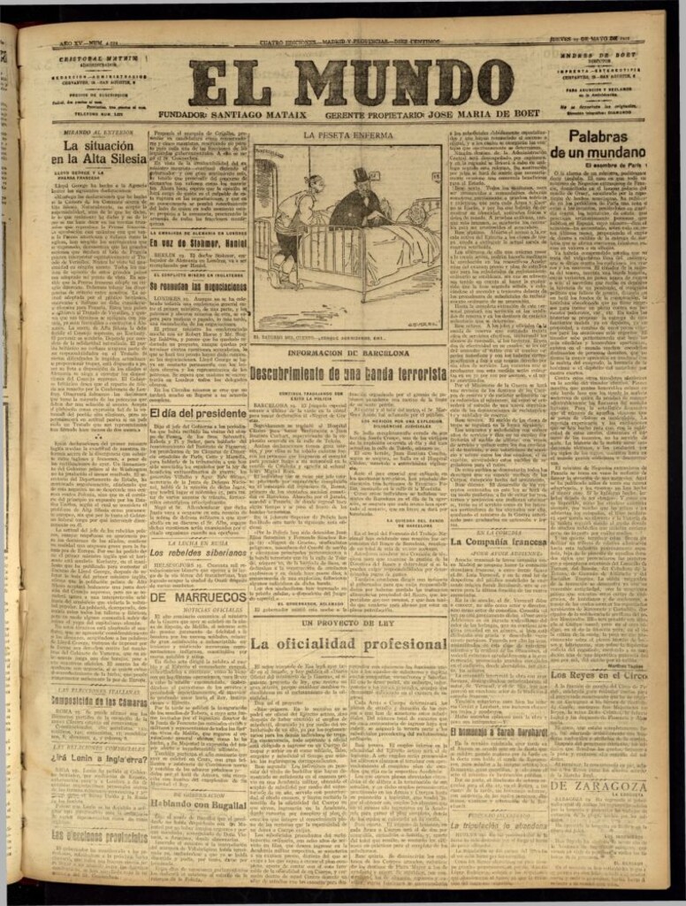 Miniatura de El Mundo del 19 de mayo de 1921