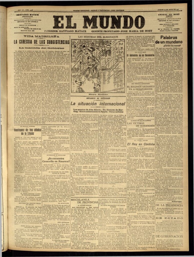 Miniatura de El Mundo del 24 de mayo de 1921