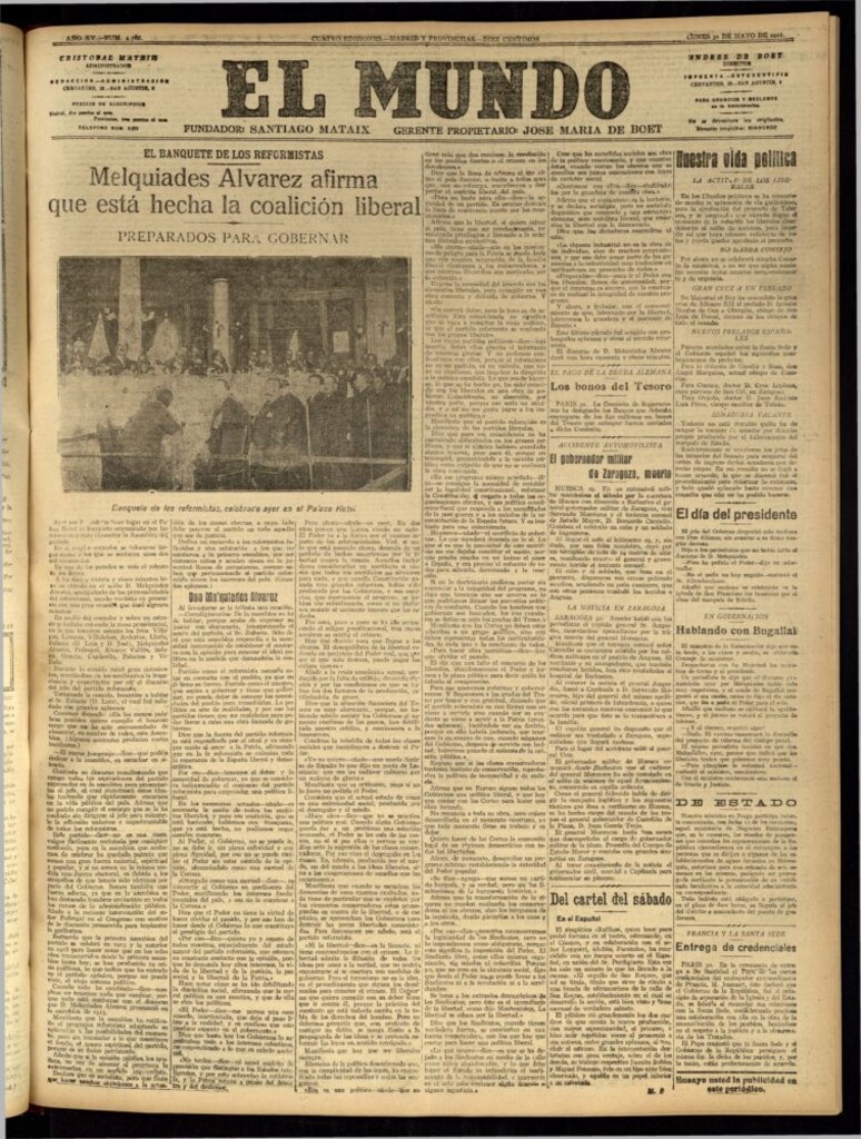 Miniatura de El Mundo del 30 de mayo de 1921