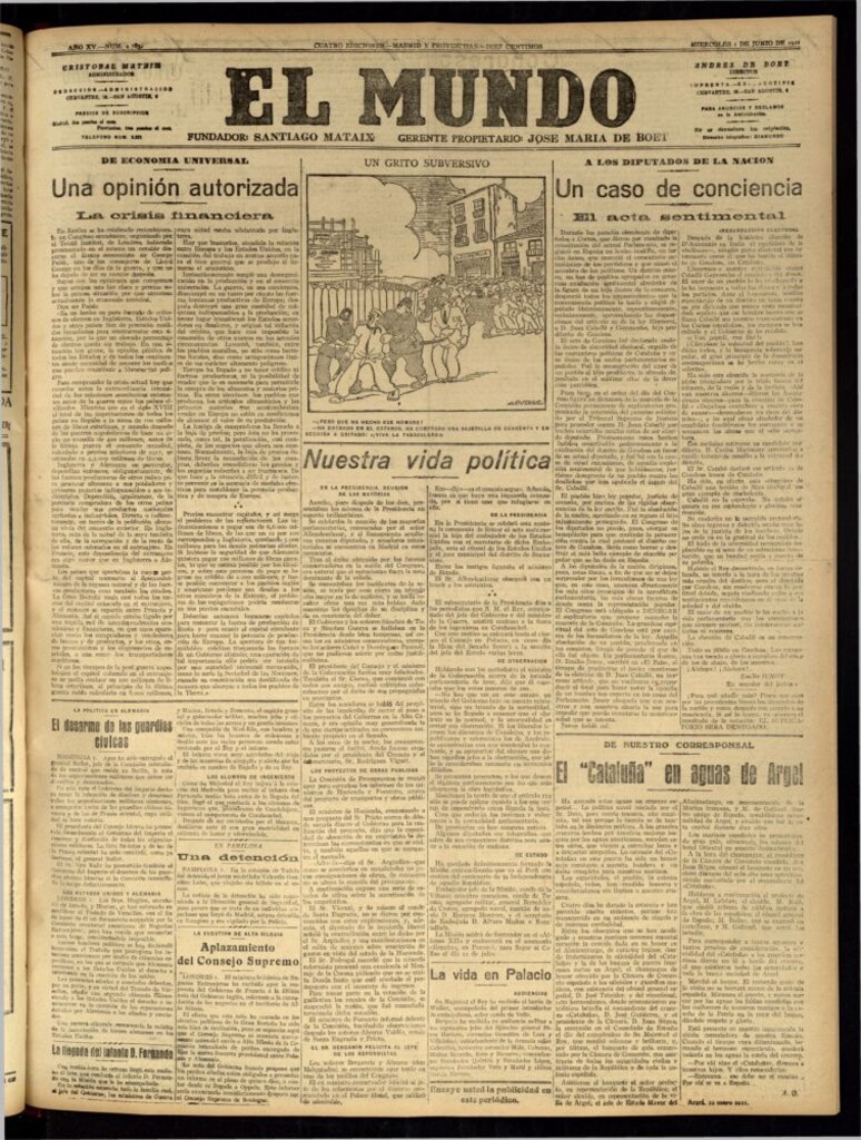 Miniatura de El Mundo del 1 de junio de 1921