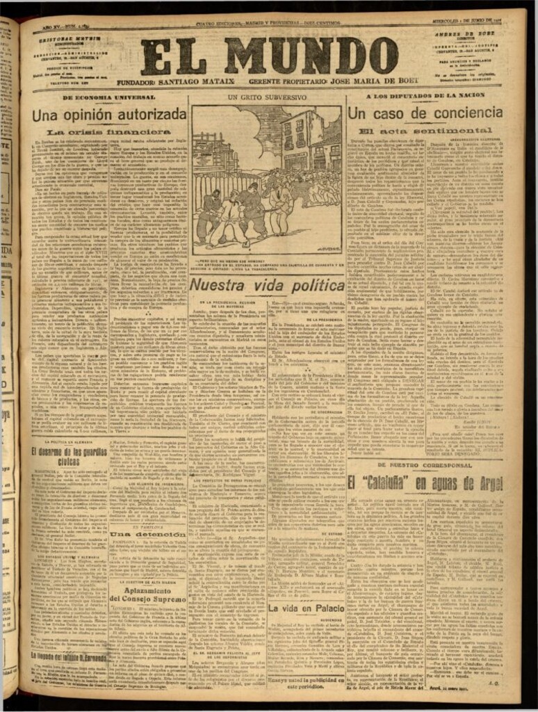 Miniatura de El Mundo del 1 de junio de 1921 (edición de provincias)