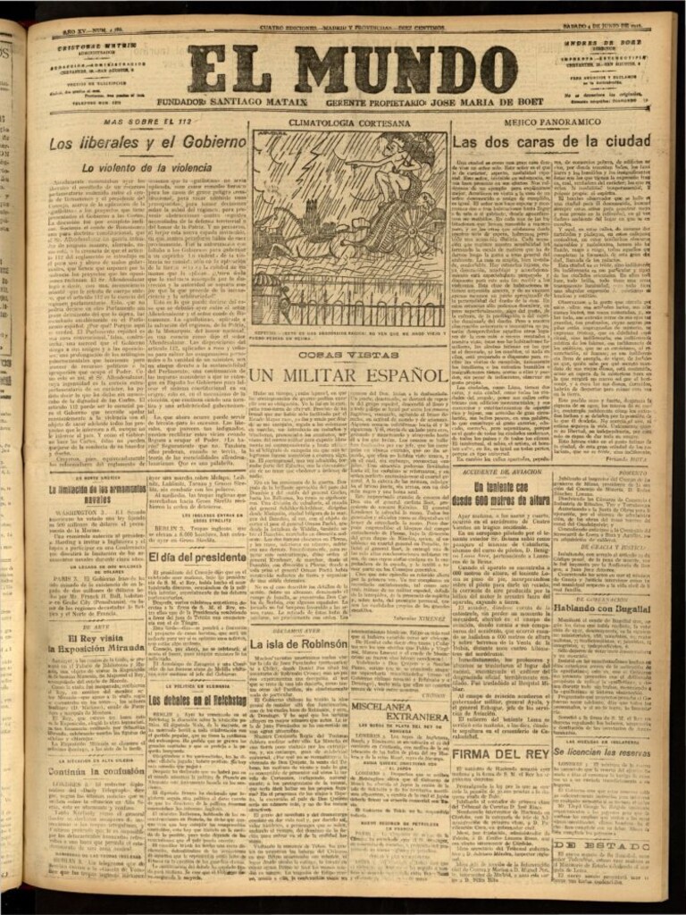 Miniatura de El Mundo del 4 de junio de 1921 (edición de provincias)