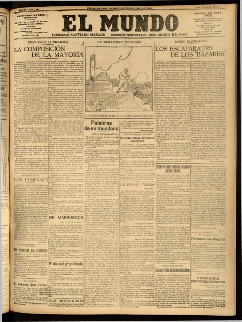 Miniatura de El Mundo del 6 de junio de 1921 (edición de provincias)
