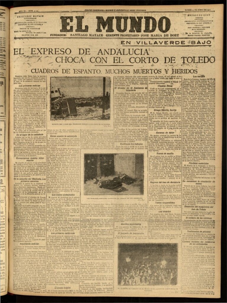 Miniatura de El Mundo del 13 de junio de 1921 (edición de provincias)