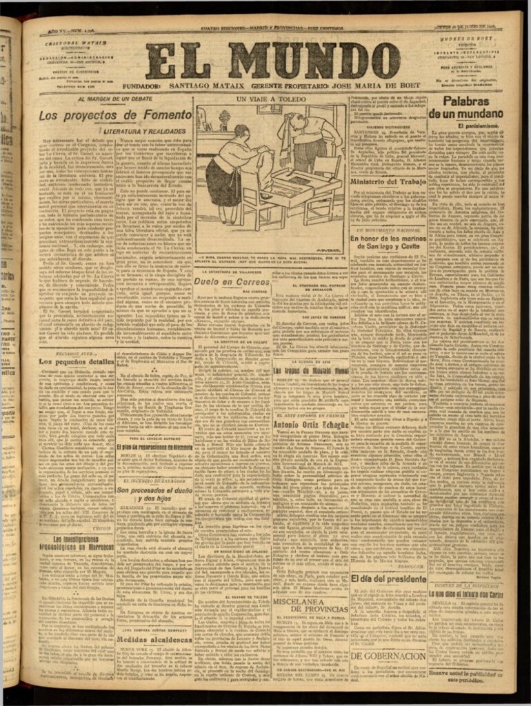 Miniatura de El Mundo del 16 de junio de 1921 (edición de provincias)