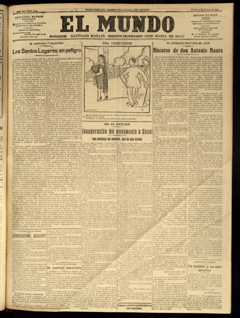 Miniatura de El Mundo del 20 de junio de 1921
