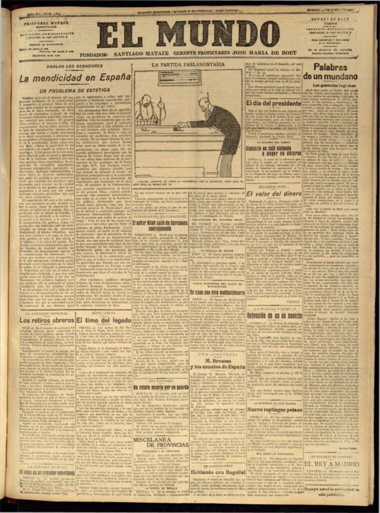 Miniatura de El Mundo del 25 de junio de 1921