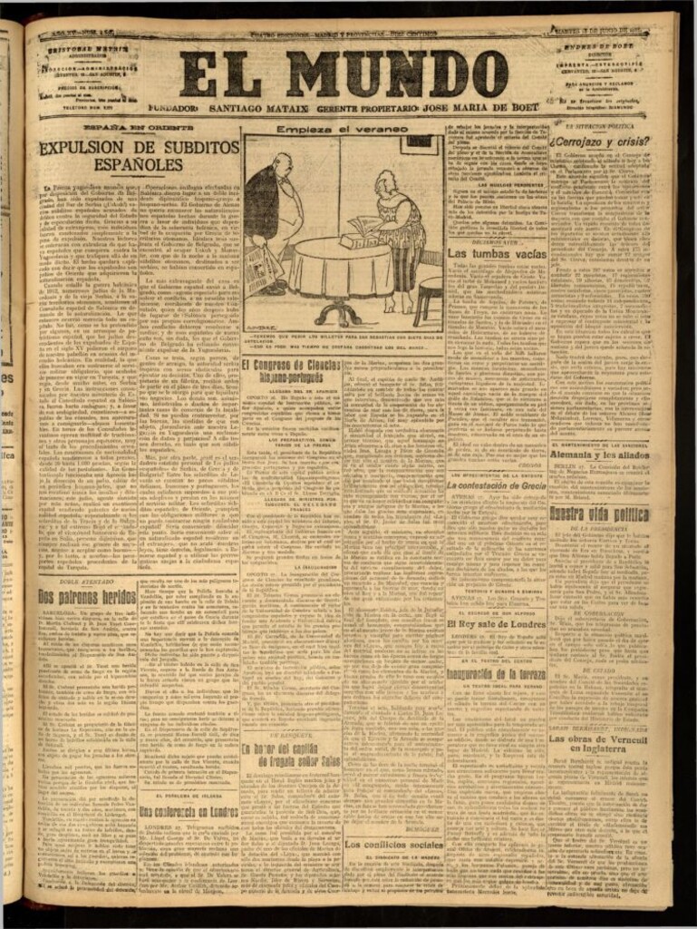 Miniatura de El Mundo del 28 de junio de 1921 (edición de provincias)