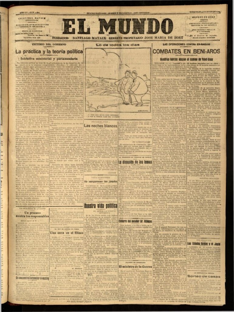 Miniatura de El Mundo del 29 de junio de 1921 (edición de provincias)