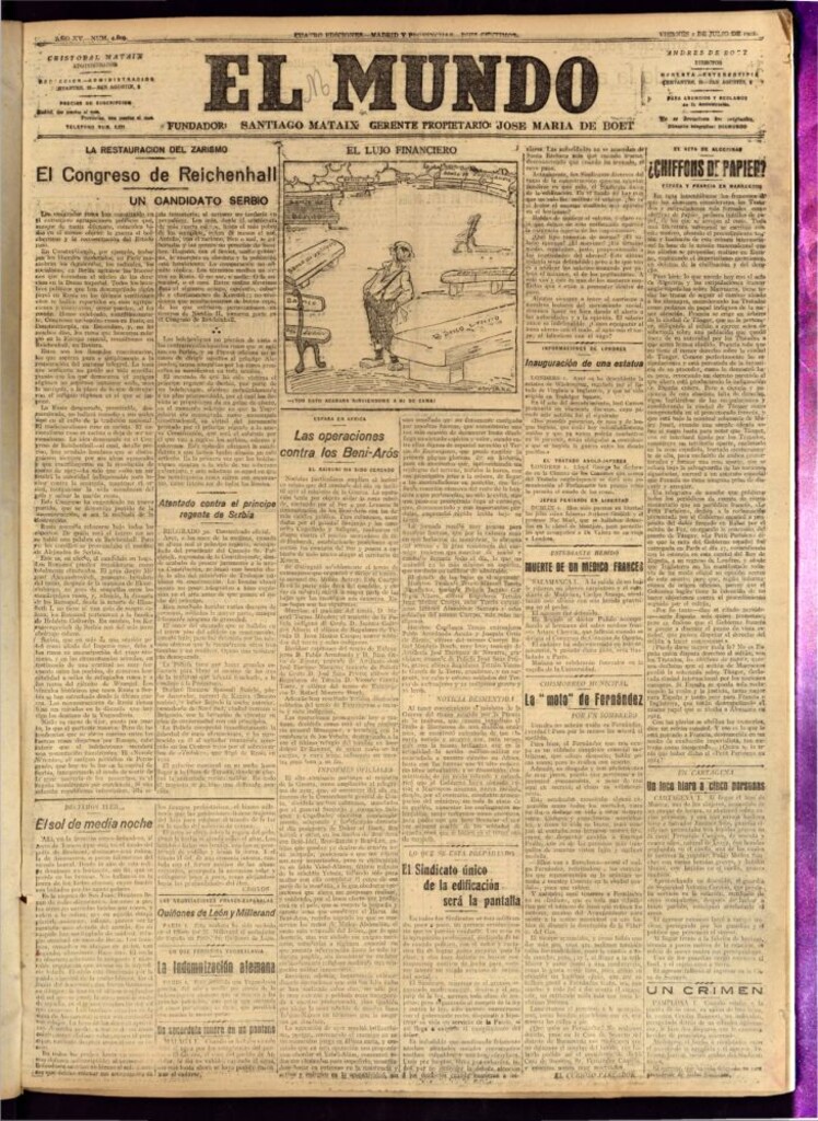 Miniatura de El Mundo del 1 de julio de 1921