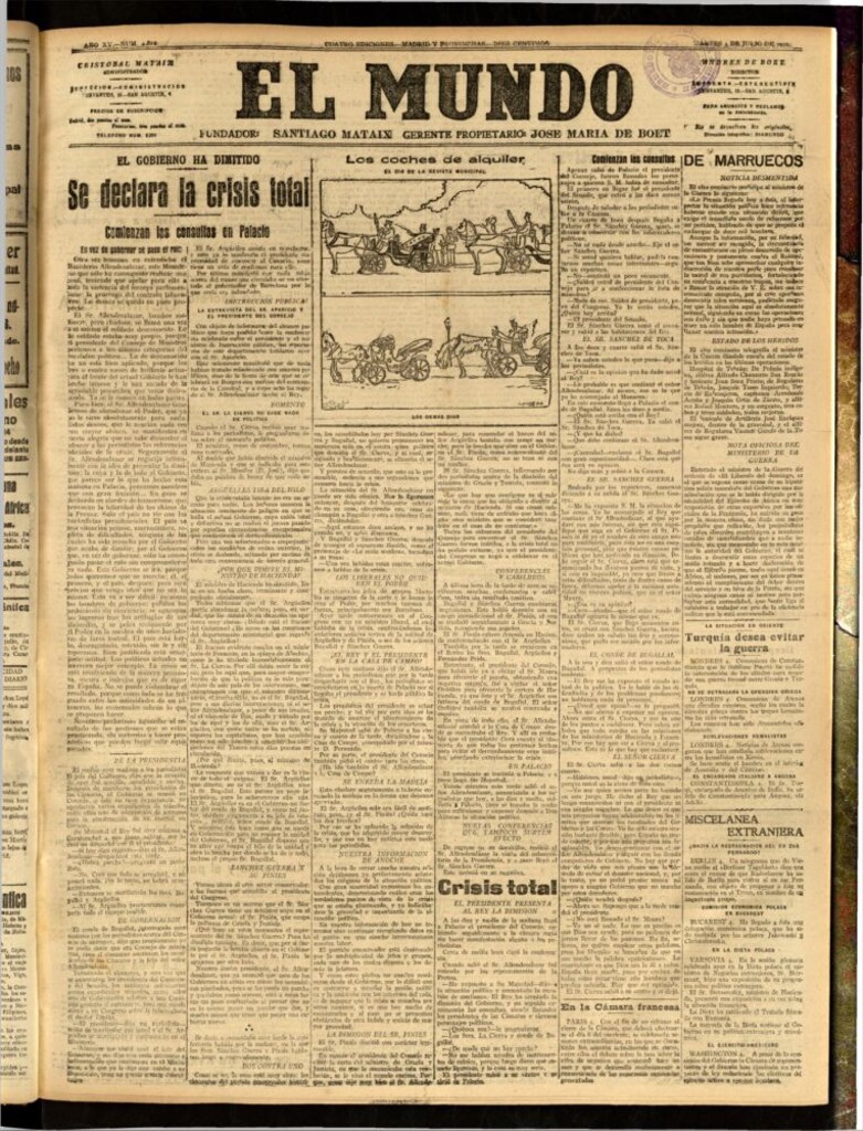 Miniatura de El Mundo del 5 de julio de 1921 (edición de provincias)