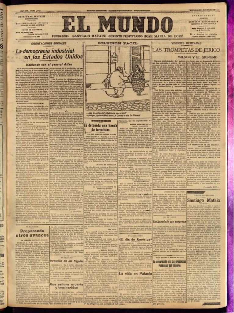 Miniatura de El Mundo del 6 de julio de 1921