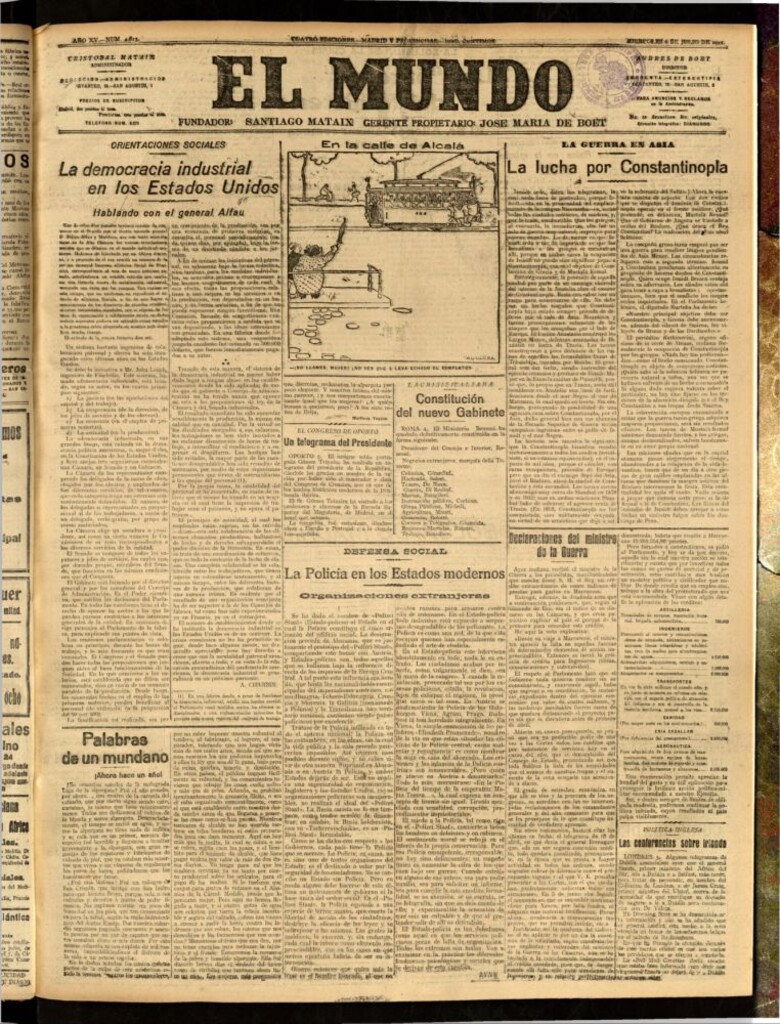 Miniatura de El Mundo del 6 de julio de 1921 (edición de provincias)
