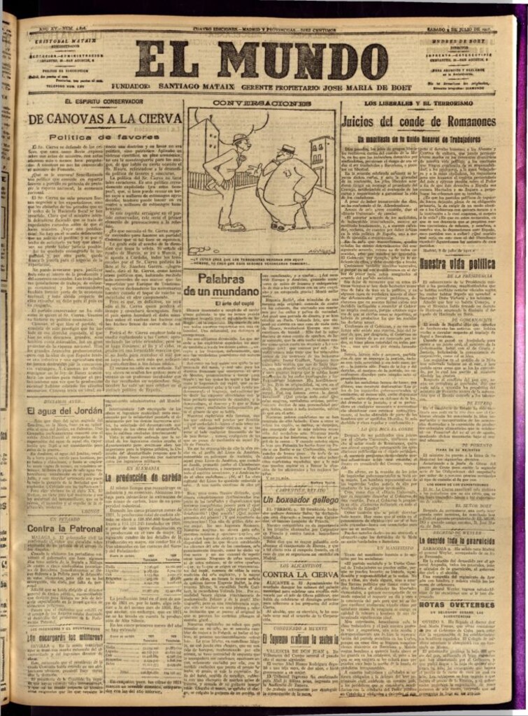 Miniatura de El Mundo del 9 de julio de 1921