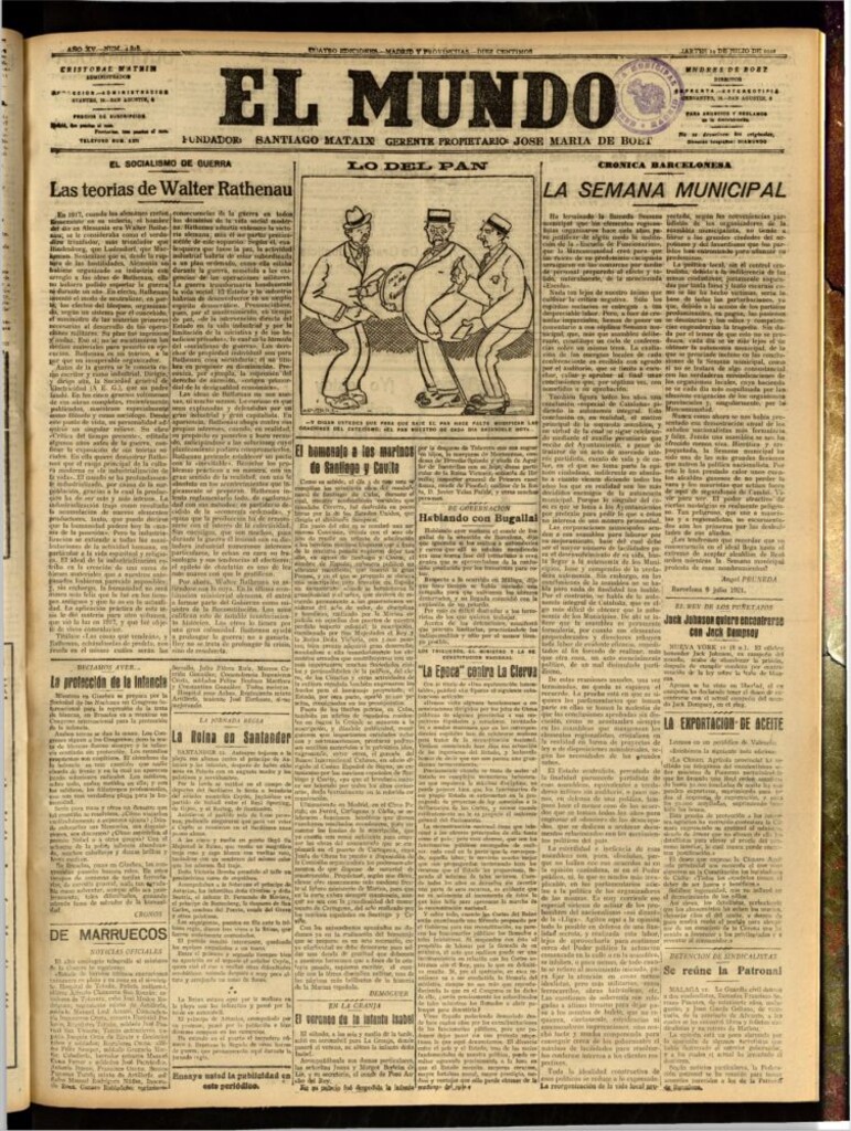 Miniatura de El Mundo del 12 de julio de 1921 (edición de provincias)