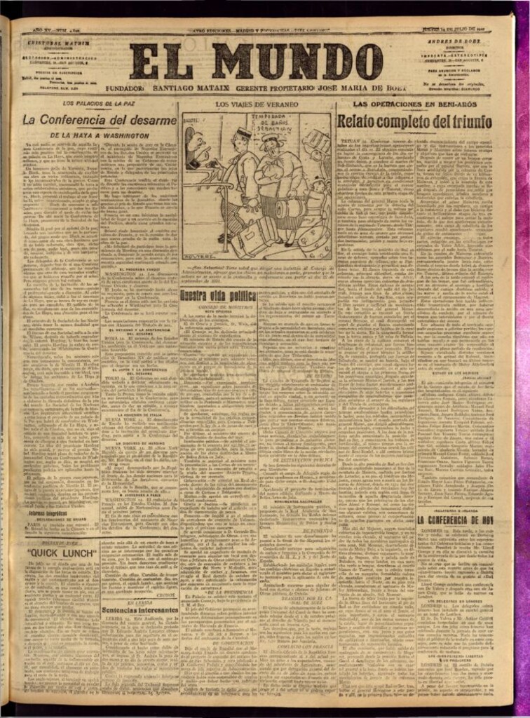 Miniatura de El Mundo del 14 de julio de 1921