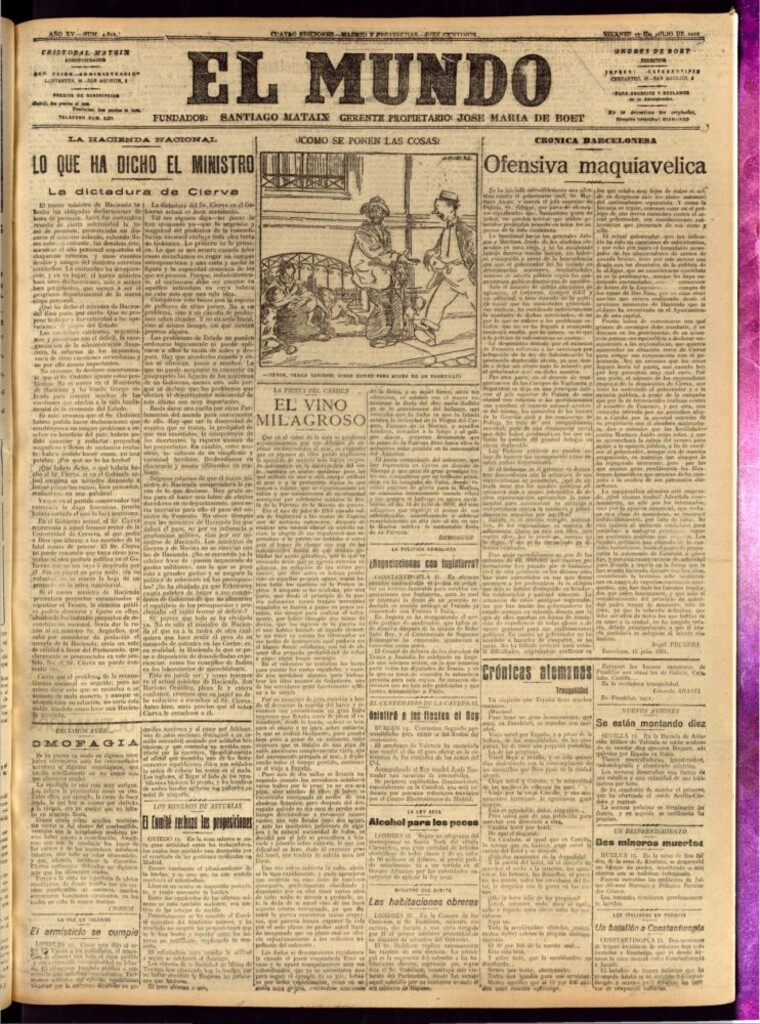 Miniatura de El Mundo del 15 de julio de 1921