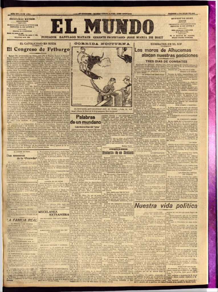 Miniatura de El Mundo del 22 de julio de 1921