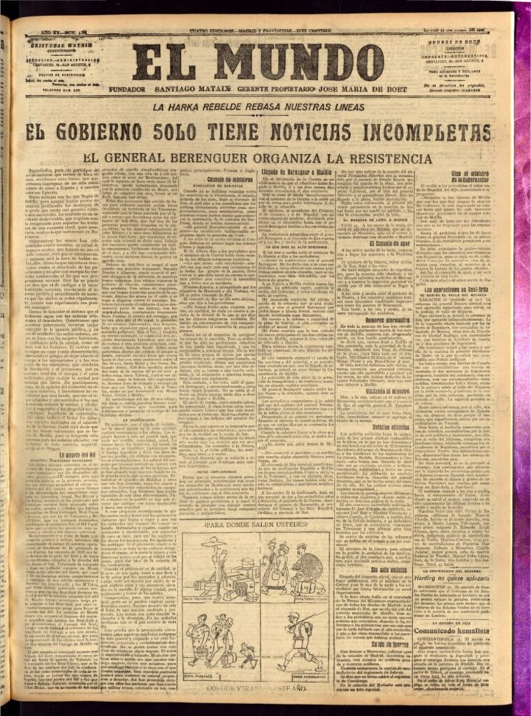 Miniatura de El Mundo del 25 de julio de 1921