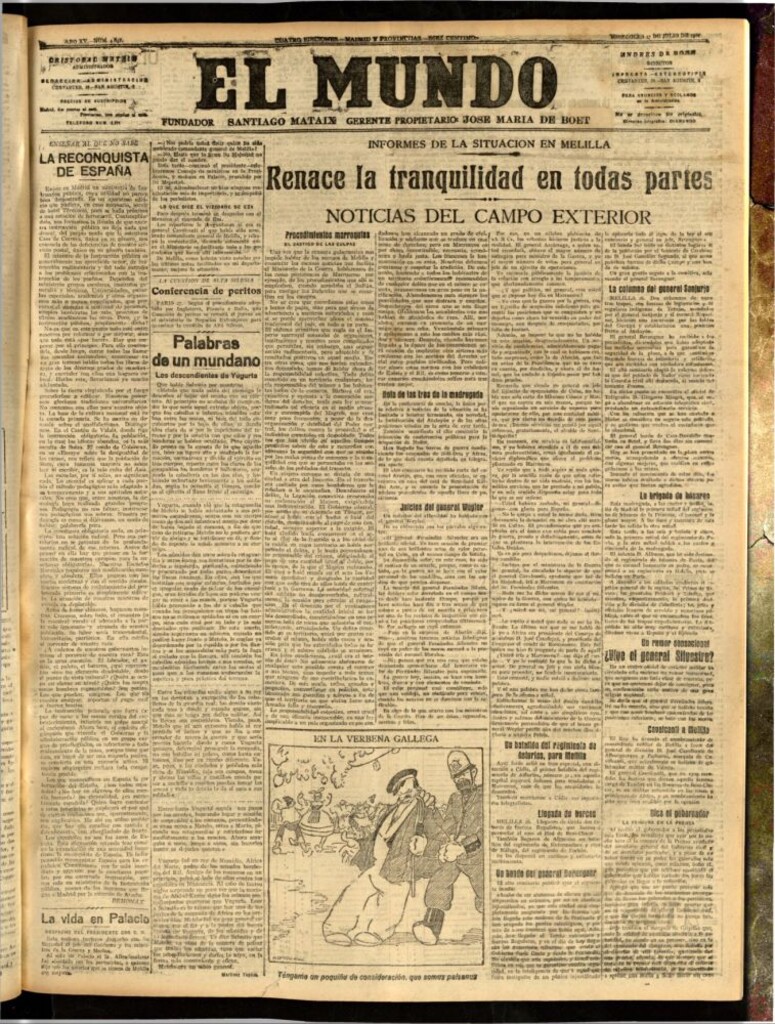 Miniatura de El Mundo del 27 de julio de 1921 (edición de provincias)