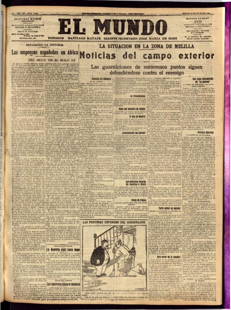 Miniatura de El Mundo del 28 de julio de 1921