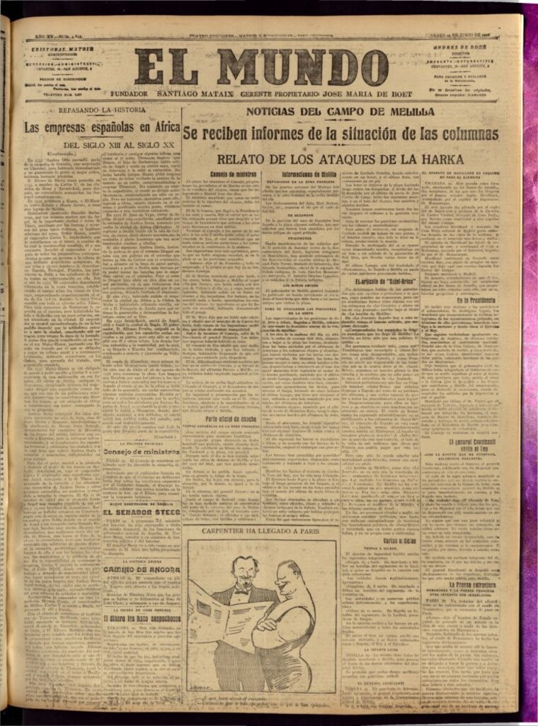 Miniatura de El Mundo del 29 de julio de 1921