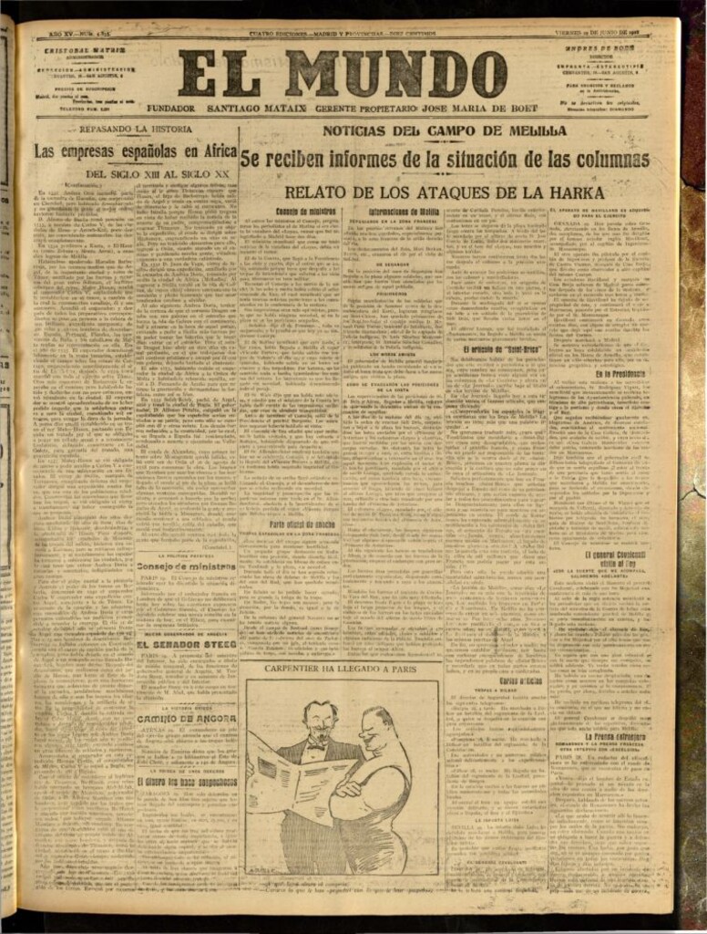 Miniatura de El Mundo del 29 de julio de 1921 (edición de provincias)