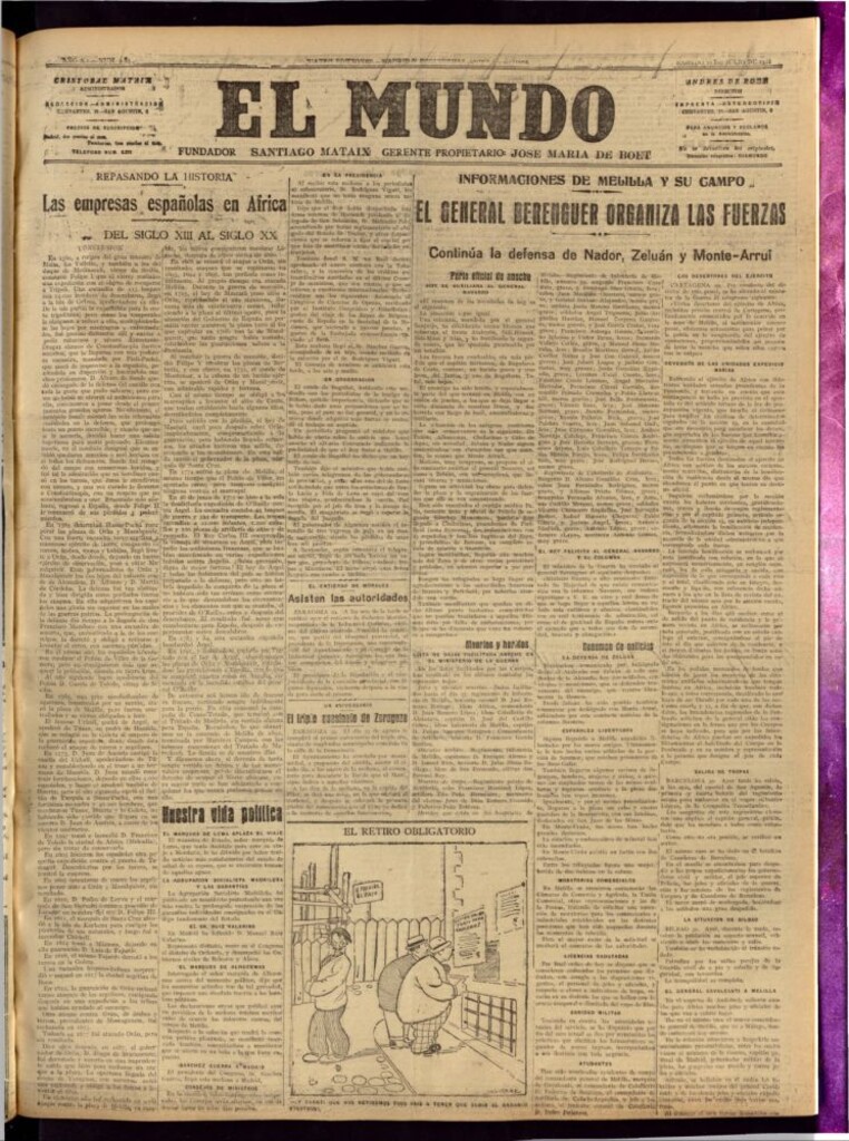 Miniatura de El Mundo del 30 de julio de 1921