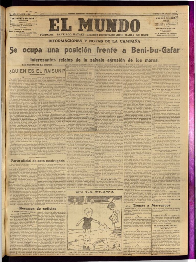 Miniatura de El Mundo del 16 de agosto de 1921