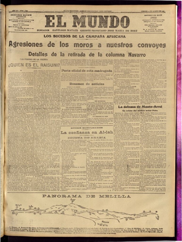 Miniatura de El Mundo del 19 de agosto de 1921